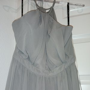 NWT size 12 gray silver very flowing prom homecoming bridesmaid formal long dres